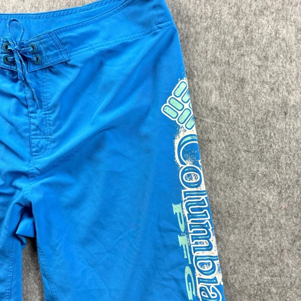 Columbia PFG Mens Shorts 36‎ Blue Omni-Shield Board Fishing Swim Trunks 11